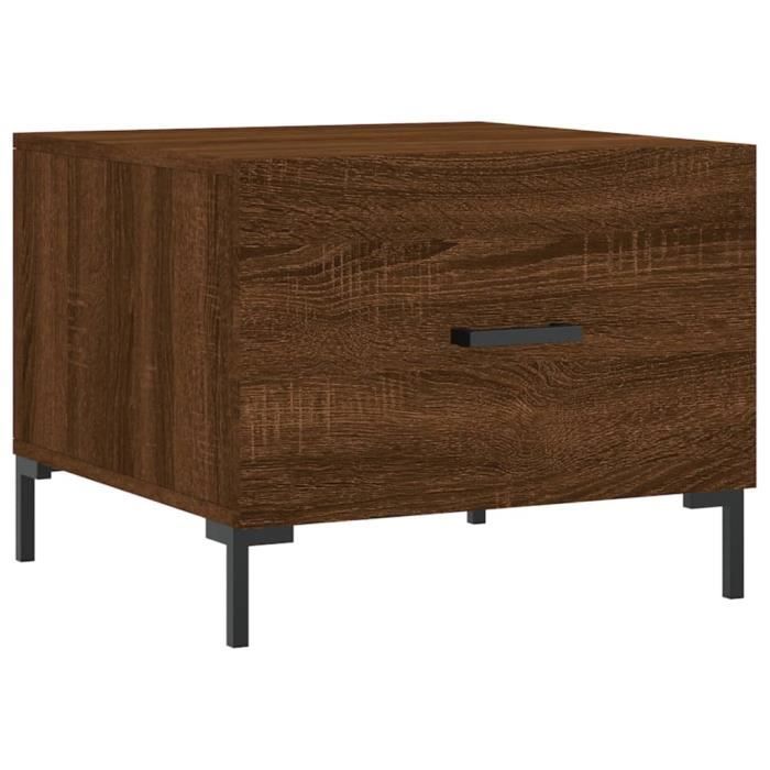 VidaXL Coffee Table Brown Oak 50x50x40 Cm Engineered Wood 829410
