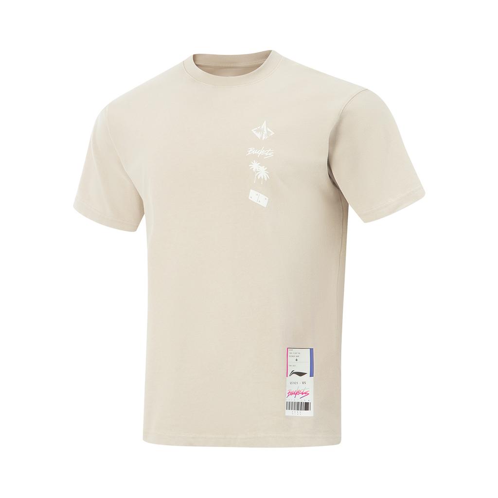 Li Ning Jimmy Butler Professional Basketball Loose Casual Round Neck Letter Print Pattern Short Sleeve T-Shirt Men T-Shirts AHSVC09-3