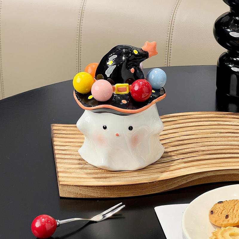 Creativity, Magic Ghost, Fruit Fork, Set, Home Use, Stainless Steel Dessert Fork, Luxury, Storage Can, Fruit Fork Box