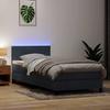 VidaXL Slatted Bed Base and Mattress Dark Grey 80x220 Cm Velvet 3317098