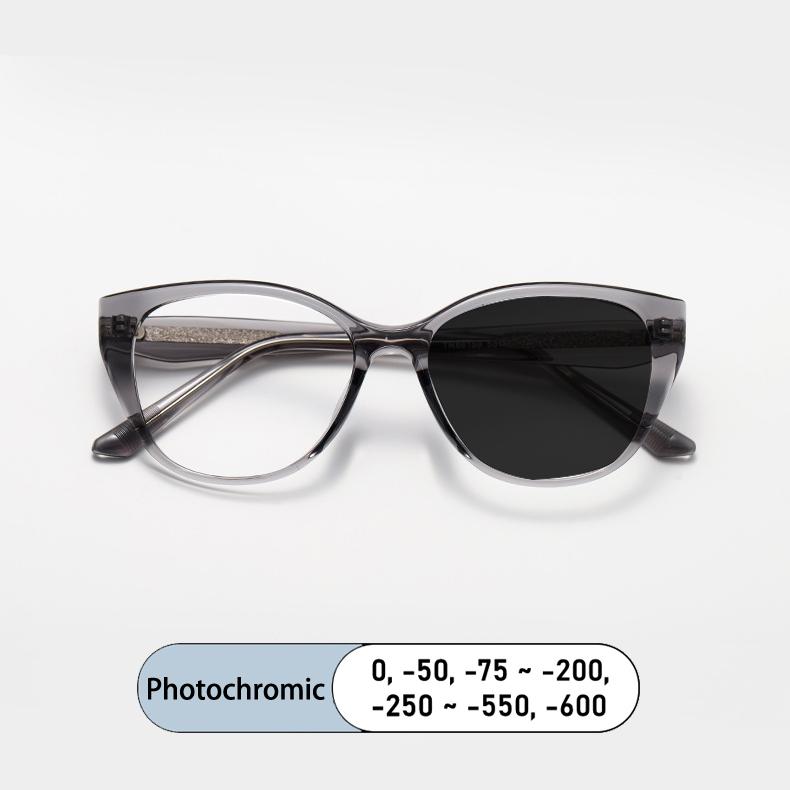 Fashion Vintage Brand Design Cat Eye Frame Reading Glasses Prescription Photochromic Anti Blue Light Women Hyperopia Eyeglass