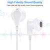 Wired Earphones with Compatible with iPad Air iPad 10th iPad Mini Galaxy Fold Google Pixel Xiaomi 11T and Noise Deep Call White Type-C Mic, 4/5,