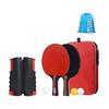 Portable Table Tennis Racket, Table Tennis Net Set, 2 Rackets, 3 Ping Pong Balls, Elastic Net, Storage Bag Included, Easy and Easy Installation Set