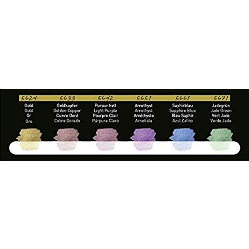 Finetec Holbein Art Materials Finetec Pearlescent Color F5600 Iridescence 6-Color Set 610604