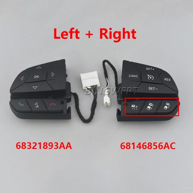 05081289AA 05081288AA 05081287AA Steering Wheel Cruise Control Switch Volume Radio Button For Jeep Cherokee Dodge 2014-2018