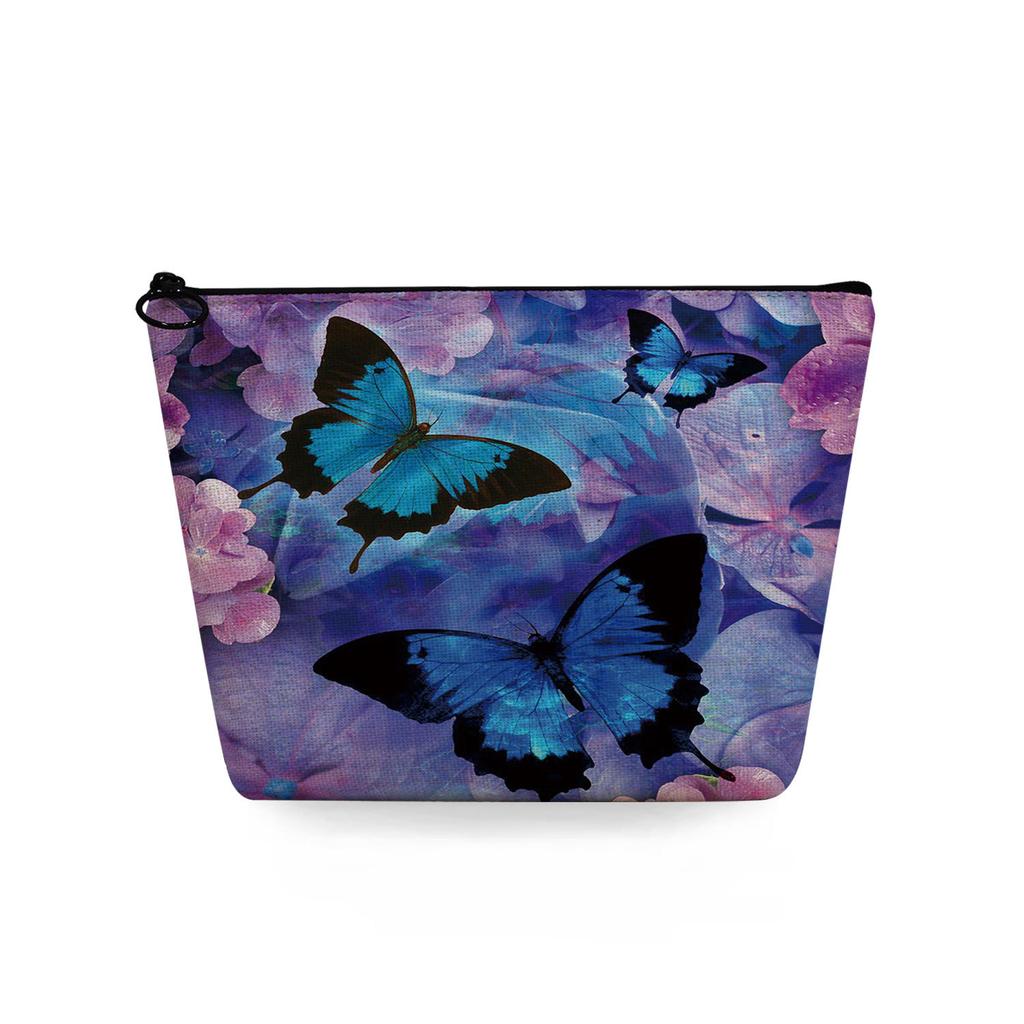 Women Butterfly Print Cosmetic Bag Toiletries Organize Travel Storage Case 6722