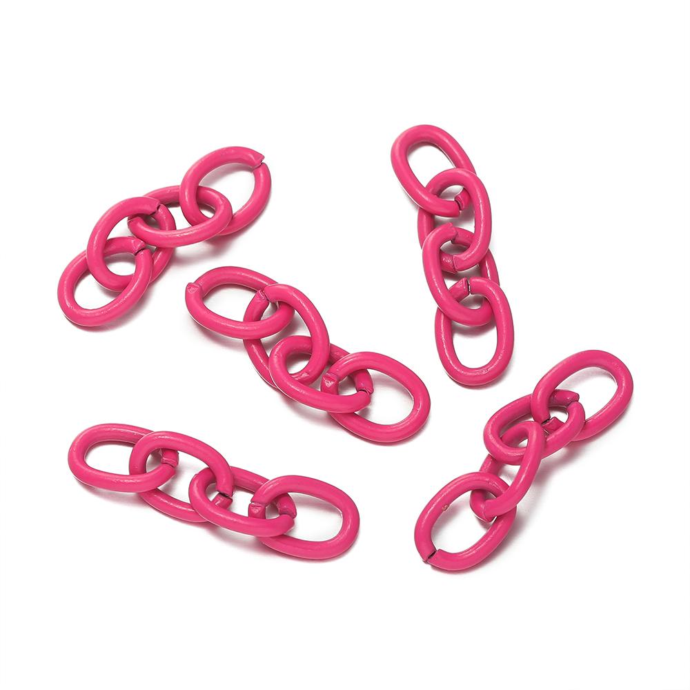 20pcs/lot 25mm Metal Link Chain Connector For Keychain Pendant KeyChains Hanging Accessories Diy Jewelry Making Findings