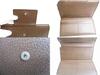 Authentic  BVLGARI Dark Brown Leather Classico Silver H/W Trifold Long Flap Wallet #b171 Open Box
