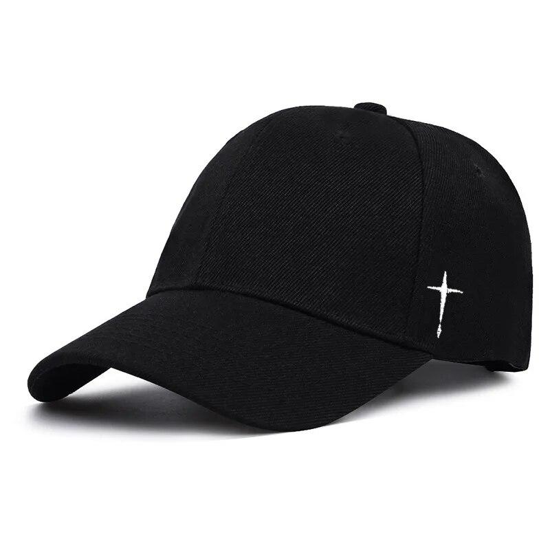 Unisex Simple Cross Water Drop Embroidery Baseball Caps Spring And Autumn Outdoor Adjustable Casual Hat Sunscreen Hat