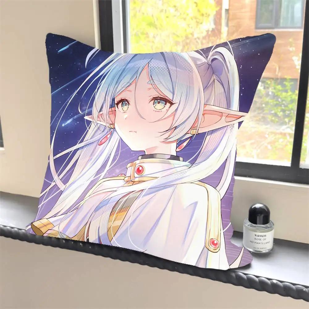 Frieren Anime Frieren Beyond Journey S End Pillow Case Square Pillow Bedroom Sofa Leisure Comfort Cushion Car Home Decoration