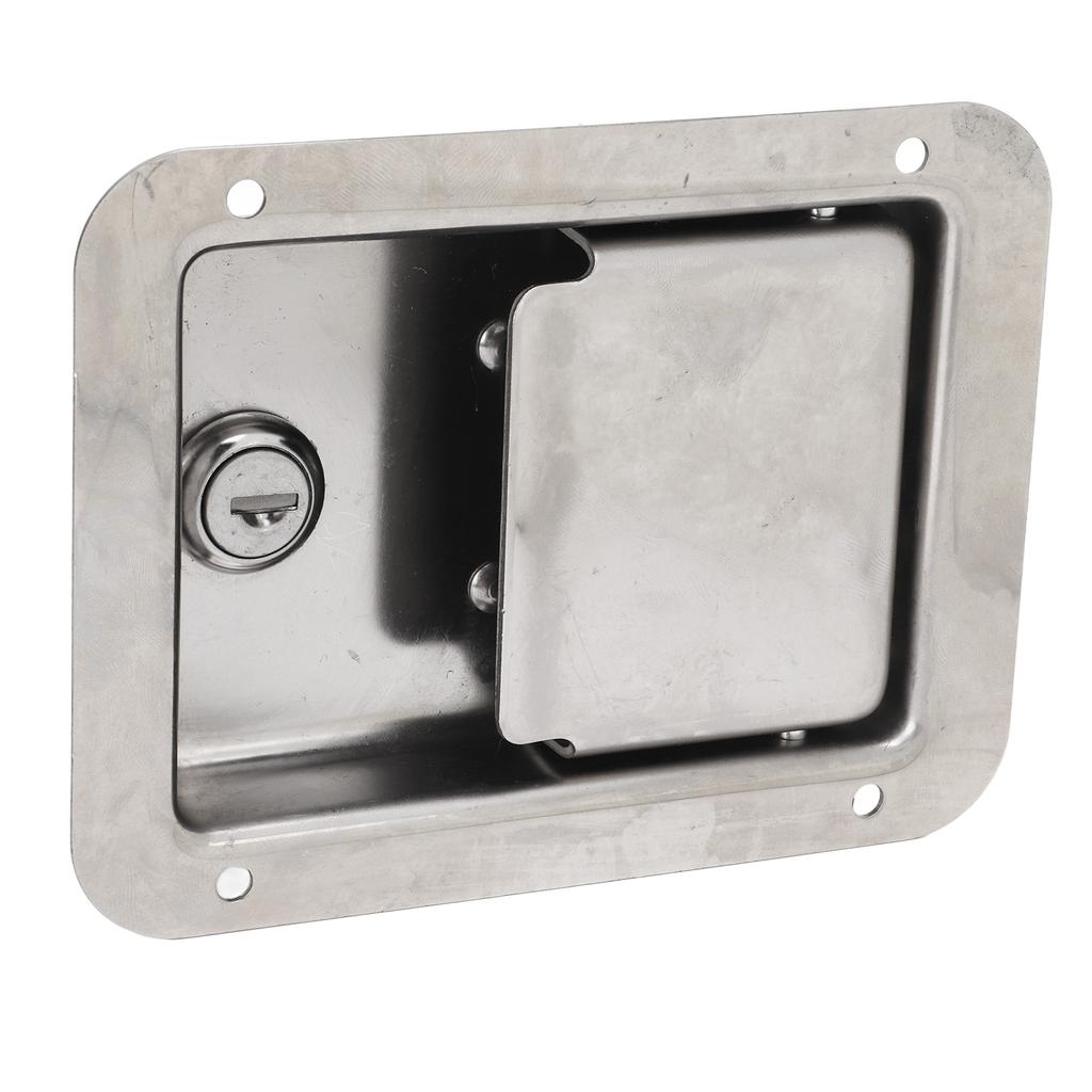 High Quality Stainless Steel Toolbox Lock RV Handle Latch Paddle Lock with 2 Keys for Trailer Truck Rustproof High Hardness Sturdy and Reliable