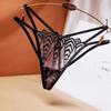 [Free Shipping] 2/4 Independent Packs, Black Embroidered Sexy Thong Female Sentiment Perspective Hot Underwear Thin