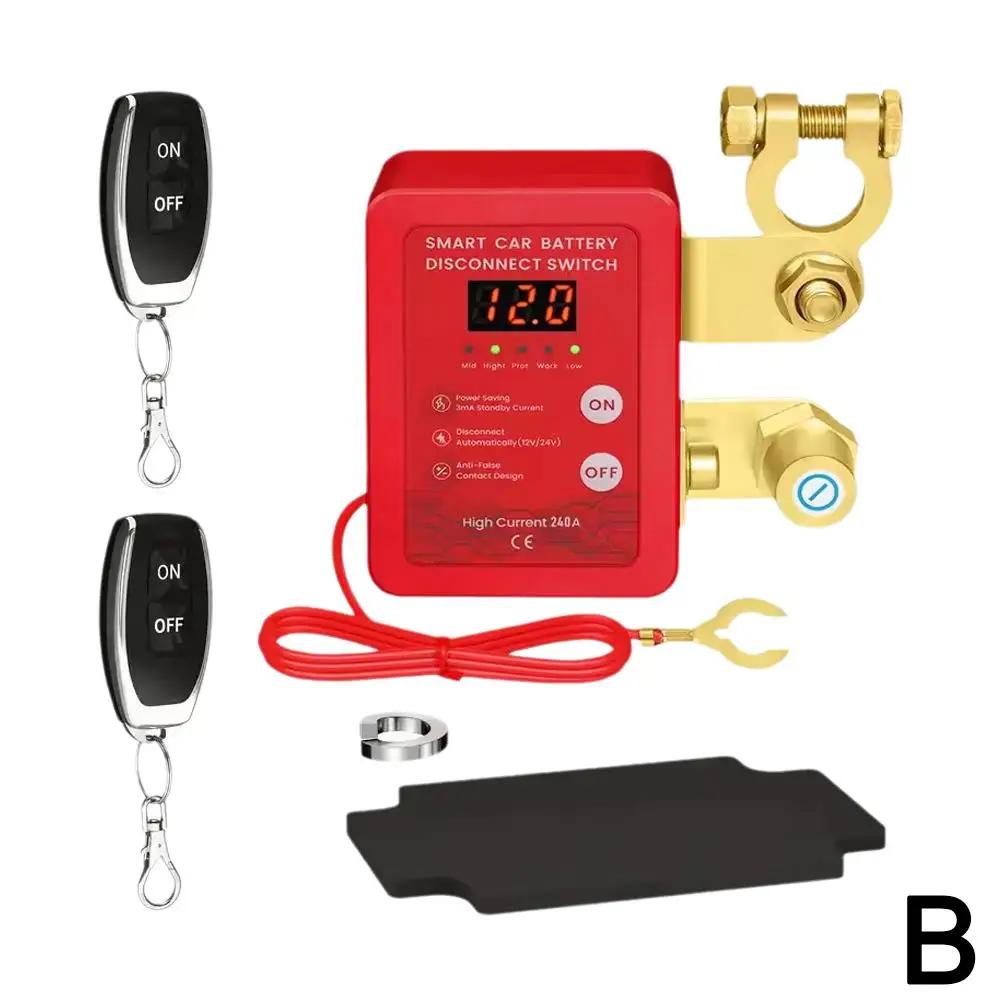 

Car Battery Remote Power Off 12v/24v Anti-leakage Leakage Device Intelligent Led Voltage Display For R1f0 красный