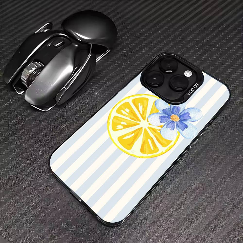 Style Lemon Phone Case For iPhone 17 16 15 14 13 12 11 Pro Max XS Max 7 8 Plus Shockproof Silicone Matte Cover