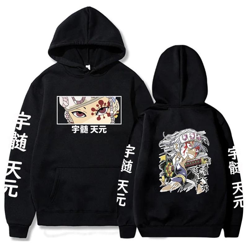 Japanese Anime Tengen Uzui Hoodie Fashion Design Men's Women's Sweatshirt Fleece Oversized Couples Casual Streetwear Hoodies