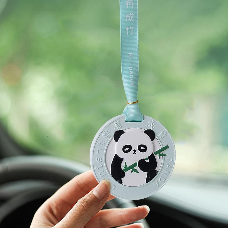 1Pc Car Hanging Perfume Aromatherapy Gypsum Home Air Freshener Rearview Mirror Pendant Car Accessories Interior Decoration Woman