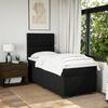 Maison Exclusive - Sommier à lattes de lit avec matelas Noir 90x190 cm Tissu