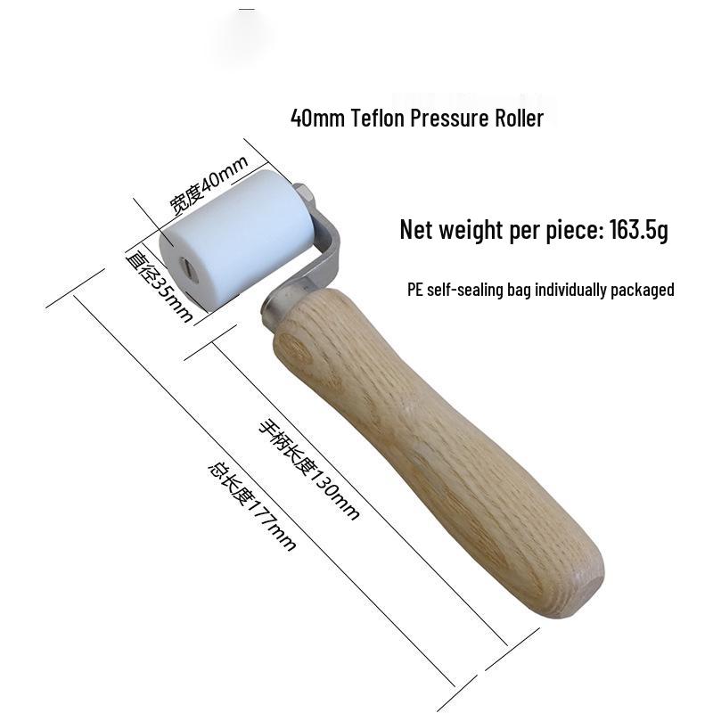 High-Temperature Resistant PTFE Hand Push Roller for Hot Air Welding Gun, Corrosion and Wear Resistant