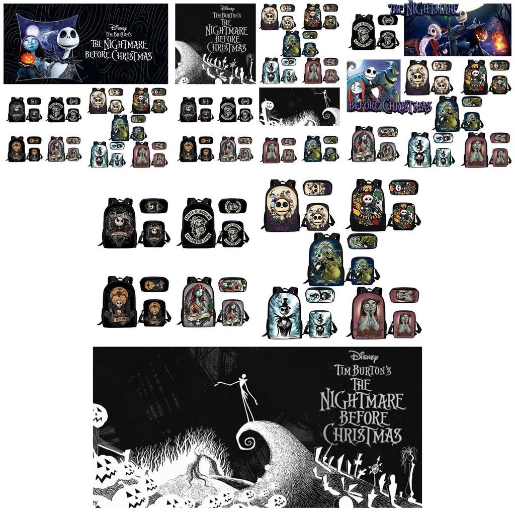 New Cross-border Backpack Set For Christmas The Nightmare Before Christmas Theme