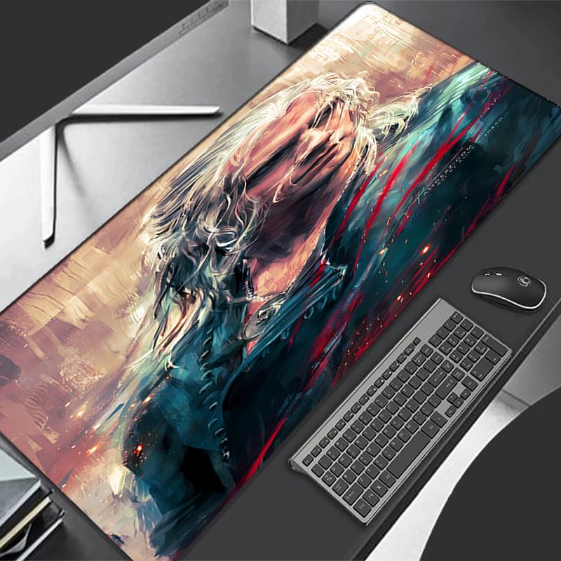 Das W-Witcher 3 Wild Hunt SPIEL Thema Premium Rutschfestes Mauspade mit Genähten Kanten, Strapazierfähiges Gummi-Material, für Schreibtisch & Gaming Tolle Geschenke