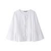 Fashion Style 2024 New Fall Women's Clothing Slim Looking All-Matching Hollow Embroider Shirt Mid Waist Shorts 8399300