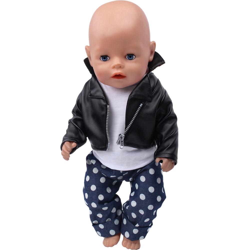 Muñecas Reborn de 43 cm Traje Casual Muñeca Americana Chica de 18 Pulgadas Nuestros y Generación Muñecas Accesorios Ropa Camiseta Pantalones
