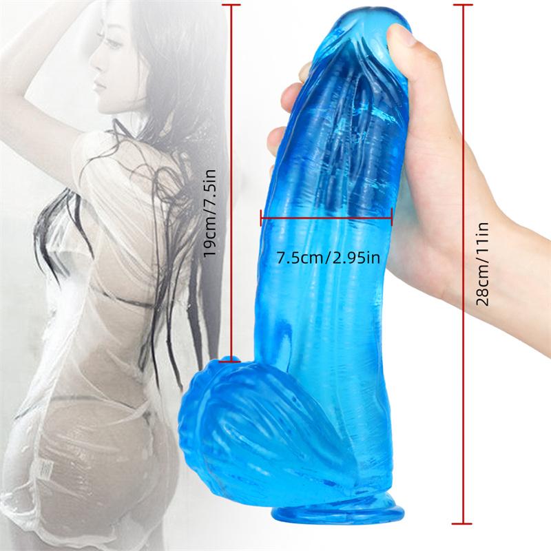 Female Oversized Dildo Color Transparent Simulation Dildo Penis Adult Erotic Sex Products