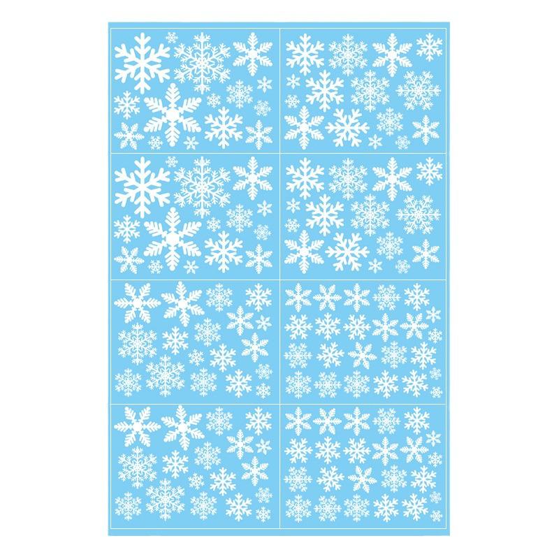 Weihnachts-Schneeflocken-Haftfolien - Neujahrs-Fensterdekorationen für Einkaufszentren und Türdisplays