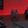 Demon Angel Statue with Armor And Wings, 3D Printed Gothic Sculpture for Desk Shelf, Dark Fantasy Home Decor, Halloween Gift for Men