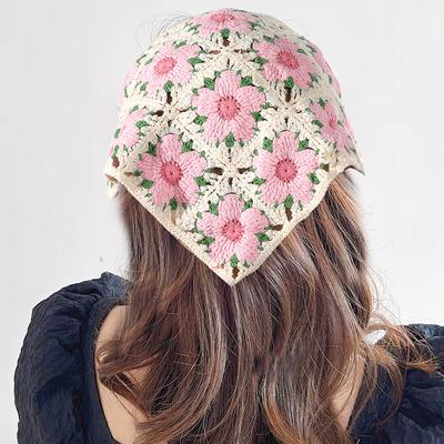 Häkel-Turban Haar-Schal Bandana Haarbänder für Frauen Stricken Vintage Haarbänder Stirnband Mädchen Mode Haar-Accessoires