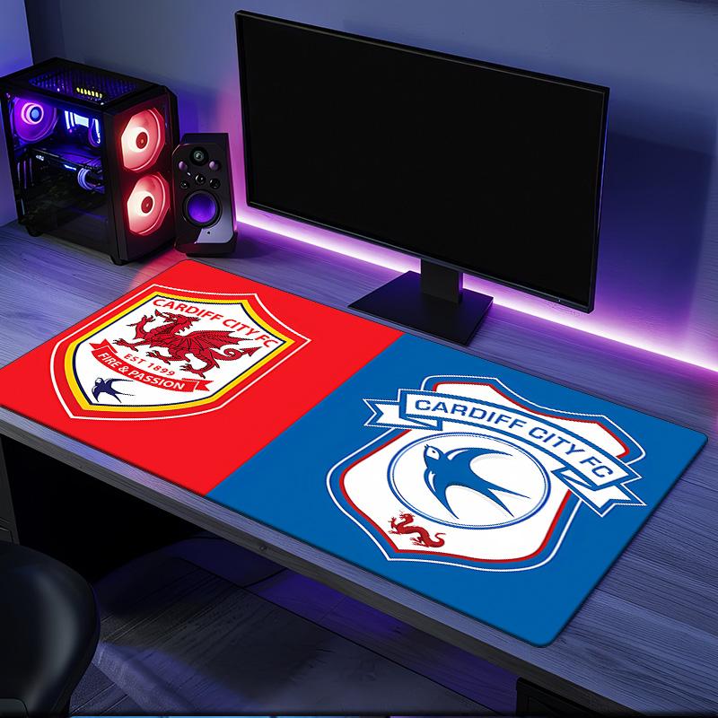 Football Club Cardiff Mouse Pad, Rubber Base, Mouse Pad for Gamers and Office Use, Gaming Desk , Easy To Clean Mat Christmas fan gifts