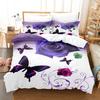 Blue Flower Duvet Cover Queen Size With Zipper Pillowcase 3D Floral Bedding Set 3pcs 2pcs Full King Twin Single Double Bed Thin