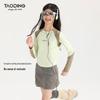 Girls' Quick-Dry Long-Sleeve Color-Block T-Shirt