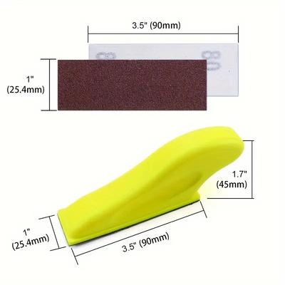 15/36/71/106Pcs Hand Grinder Kit: Mini Detail Grinding Block for 3.5 "x1" Wood and Metal Items (80-600 G)