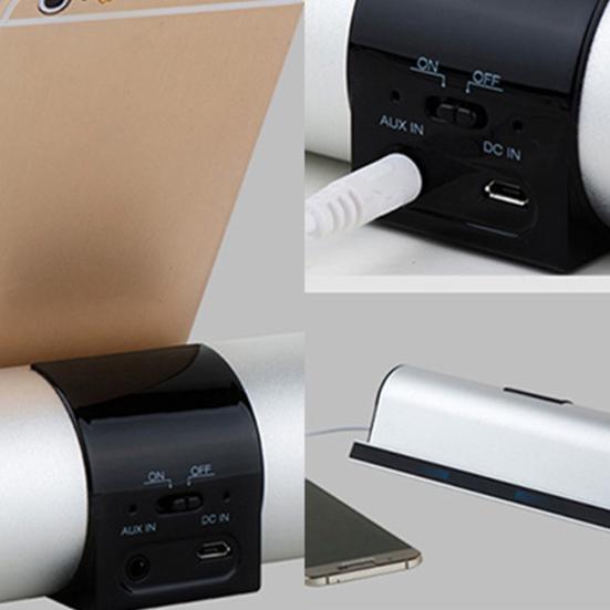 Phone Tablet Holder Bass Stereo Hifi Wireless Bluetooth-compatible Speaker USB Rechargeable