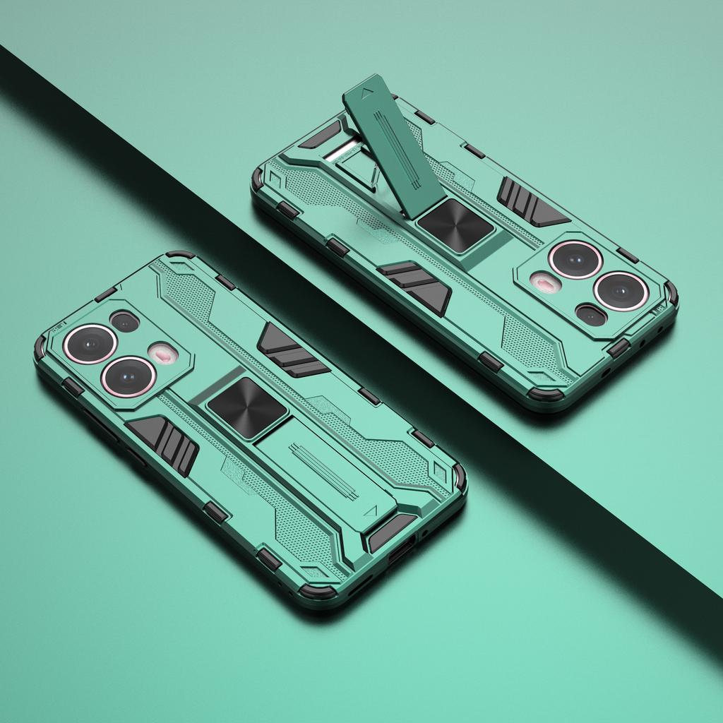 For Oppo Reno13 Pro 5G Case PC + TPU Shockproof Phone Cover with Kickstand