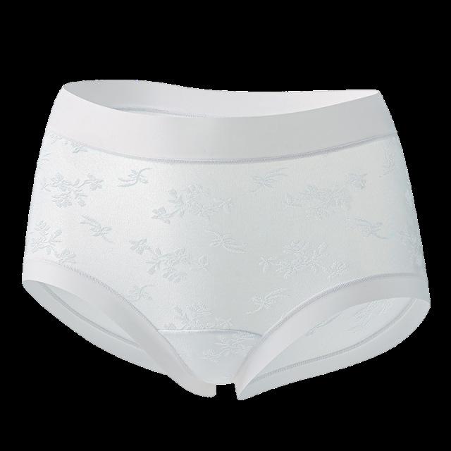 Ladies Spring and Autumn National Style Relief Jacquard Breathable 10A Antibacterial Crotch Triangle Briefs