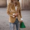 Giacca Blazer in Velluto da Donna, 4 Colori, Design Senza Tasche, Vestibilità Slim