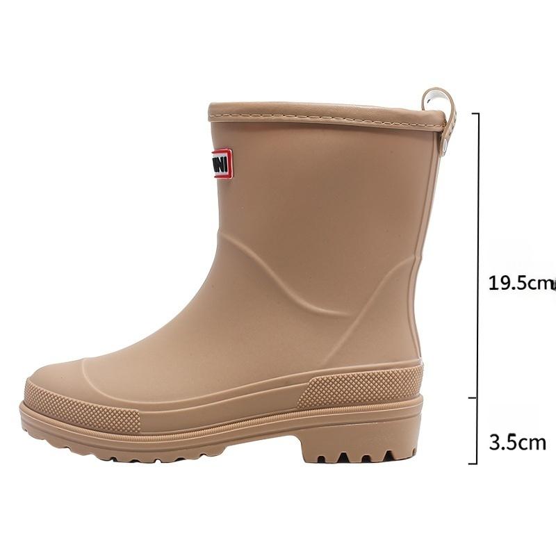 Medium-cylinder Water Shoes: Lightweight And Waterproof Rain Boots With Edge Binding, Kitchen Water Boots, Women's Rubber Shoes