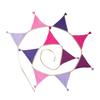 Fade Resistant Cotton Crepe Fabric Bunting Triangle Pennant Children's Room Wall Hanging Party Accessories