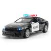 1:32 M8 Mini Police Car Toy Models Alloy Diecast Sound Light Pull Back 4 Doors Opened Rubber Tires Festival Vehicle Toys Gifts
