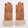 Suedine Gloves with Faux Fur Women GERARD PASQUIER
