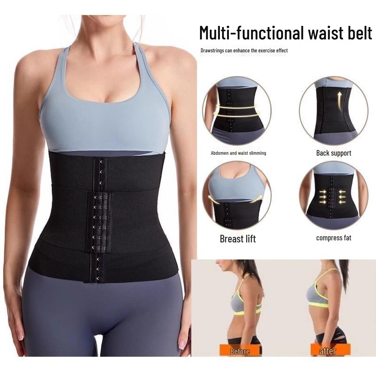 

Женский утягивающий бандаж для живота с высокой талией - Послеродовой дышащий тренажер для талии и корректор фигуры L