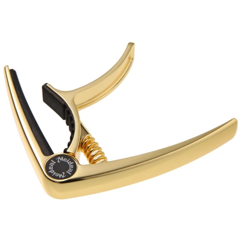 Phoenix One-Touch Guitar Capo Tasto [Zinc Alloy Model] 3-Piece Set: Maintenance Fiber Cloth, Manufacturer's Warranty, and Gold Metallic Finish for Fol