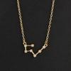 Constelación minimalista joyería estrella zodiaco collar de clavícula signo elegante mujer regalo de cumpleaños