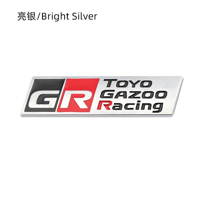 Car Styling Gazoo Racing GR 3D Car Front Grill Zinc Alloy Badge Adhesive Metal Emblem Decal for Supra AE-86 GT86 C-oroll-a