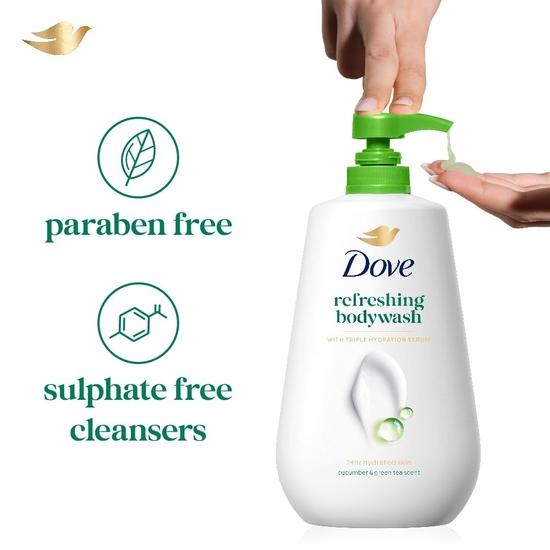 DOVE Osvěžující sprchový gel s trojitým hydratačním sérem, 800 ml