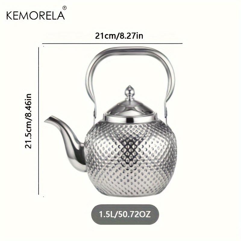  1PCS Stainless Steel Water Kettle 1.2/1.5/2L Tea Pot Thicker With Filter Hotel Tea Pot Coffee Pot Induction Cooker Tea
