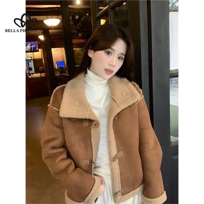 Korean Style Casual Loose Winter New Style Warm Coat Short Single-breasted Lamb Wool Coat for Autumn and Winter