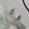 Korean Niche Starburst Metal Hoop & Stud Earrings for Women - Versatile Cold Style